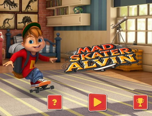 Spel Mal Skater Alvin  aanlyn
