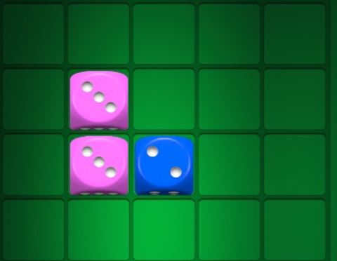 Spel Dobbelsteen saamsmelt  aanlyn
