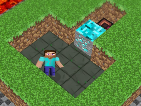 Spel MineBlocks 3D-doolhof  aanlyn