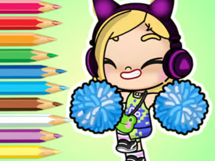 Spel Kleurboek: Avatar World Cheerleader  aanlyn
