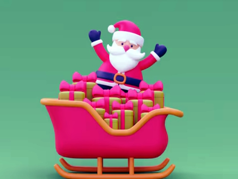 Spel Kersfees Slee Rider 3D  aanlyn