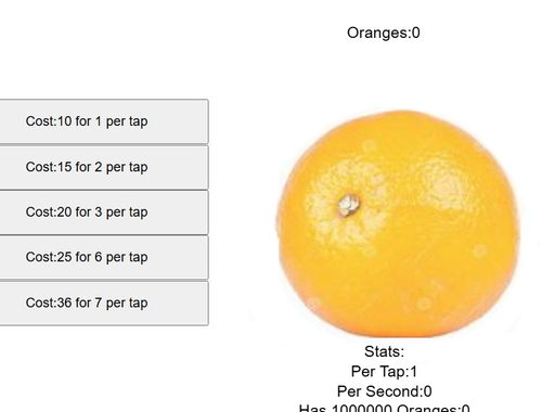 Spel Oranje vrugte Clicker  aanlyn