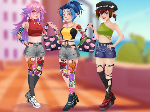 Spel Girly mode -tatoeëring aanlyn
