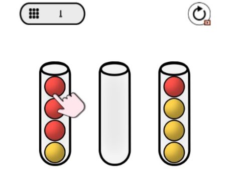 Spel Balle sorteerder  aanlyn