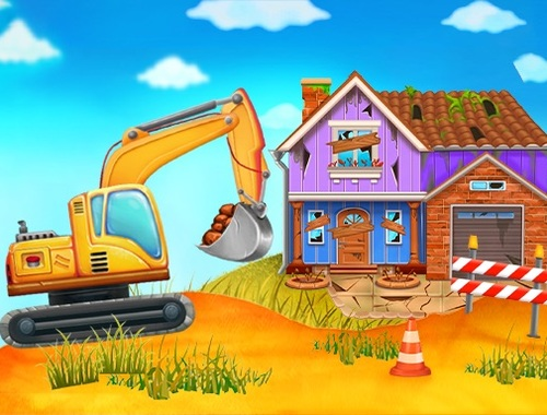 Spel Konstruksie vragmotor  aanlyn