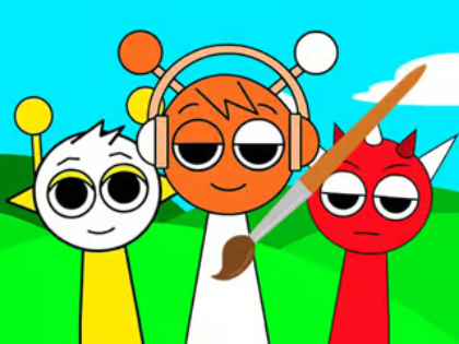 Spel Inkleurboek: Sprunki Friends  aanlyn