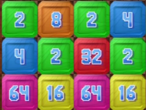Spel 2048: Houtblok  aanlyn