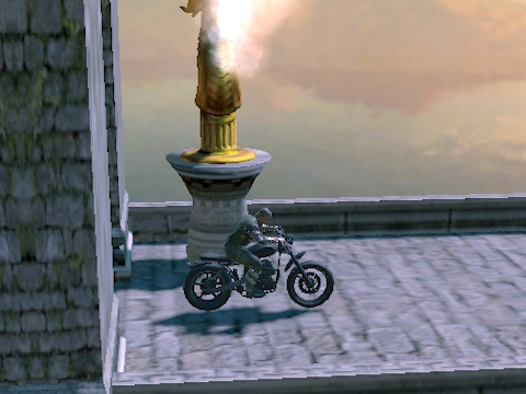 Spel Motorfietswedren deur ruïnes  aanlyn