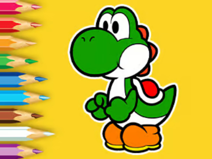 Spel Inkleurboek: Yoshi Fishing Day  aanlyn