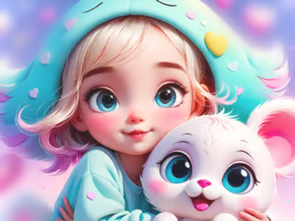 Spel Legkaart: soet baba aanlyn