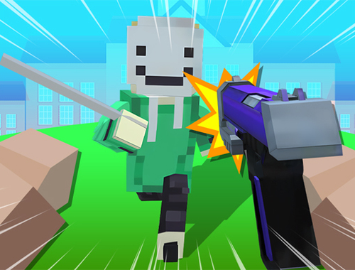 Spel Block Craft 3D Skool  aanlyn