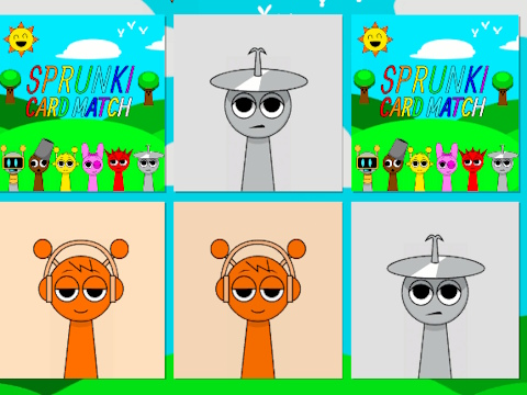Spel Sprunki -kaartwedstryd aanlyn