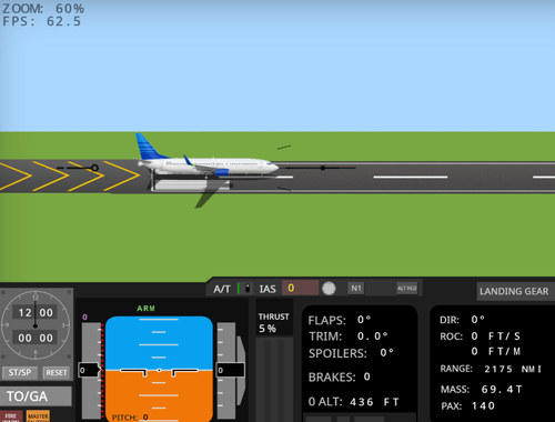 Spel Vlugsimulator 737-800  aanlyn
