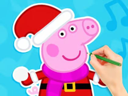 Spel Inkleurboek: Peppa Pig Snowman  aanlyn