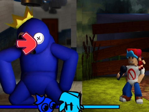 Spel FNF vs reënboogvriende aanlyn