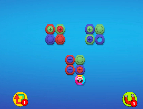Spel Kleur moere en boute  aanlyn