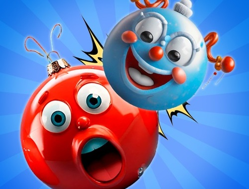 Spel Voeg Balls Nuwejaarsspeelgoed saam in 3D!  aanlyn
