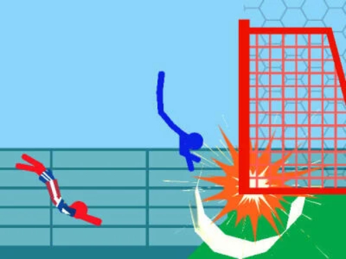 Spel Ragdoll Sokker: 2 Spelers  aanlyn