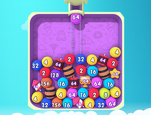 Spel Bubble Merge 2048 aanlyn