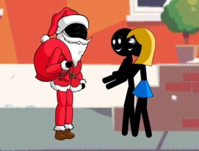 Spel Stickman Kersvader  aanlyn