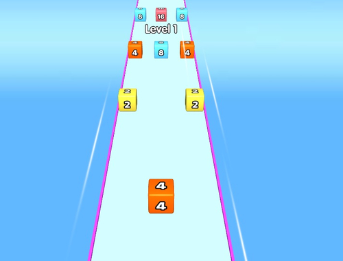 Spel Jellie hardloop in 2048 aanlyn