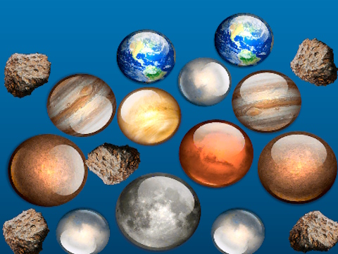 Spel Voeg planete-ruimte saam!  aanlyn