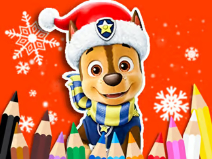 Spel Inkleurboek: PAW Patrol Kersfees  aanlyn