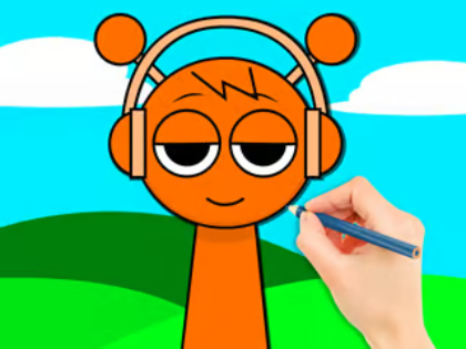 Spel Kleurboek: Sprunki Oren  aanlyn