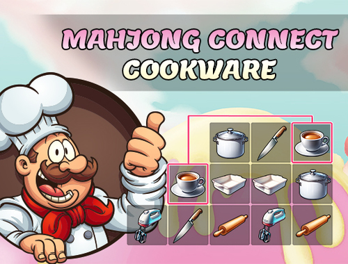 Spel Mahjong verbind kookgerei  aanlyn