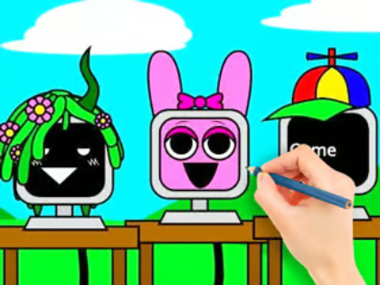 Spel Kleurboek: Sprunki Fun Computer  aanlyn
