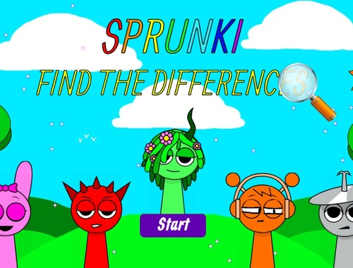 Spel Sprunki vind die verskille  aanlyn