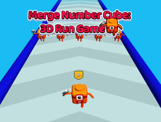 Spel Merge Number Cube 3D Run Game aanlyn