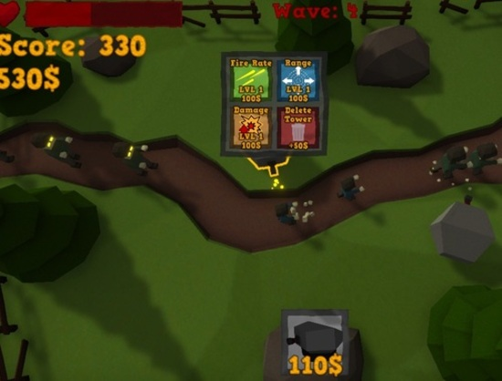 Spel Tower Zombie Defense aanlyn