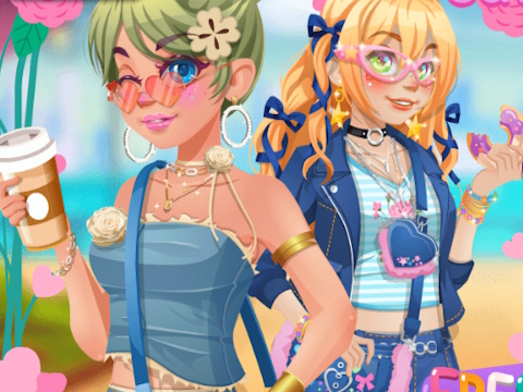 Spel Girly in denim aanlyn