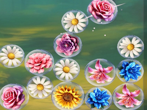 Spel Sluit blomme in 2D saam!  aanlyn