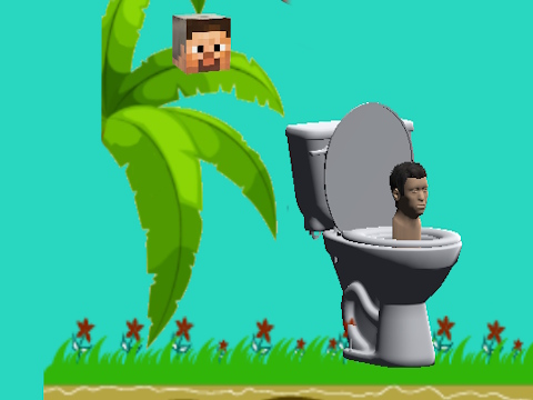 Spel Spining Skibidi Toilet Flappy Minecraft  aanlyn