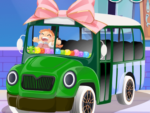Spel Dekor: Skoolbus  aanlyn