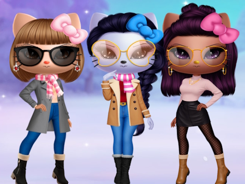 Spel Kitty Squad Winter Dress Up aanlyn