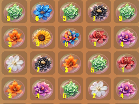 Spel Dice Puzzle Flowers! aanlyn