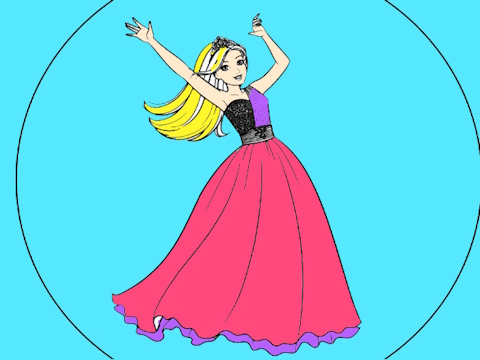 Spel Barbie kleurboeke  aanlyn