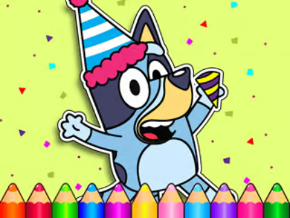 Spel Kleurboek: Bluey se verjaardag  aanlyn