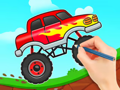Spel Kleurboek: Monster Truck  aanlyn