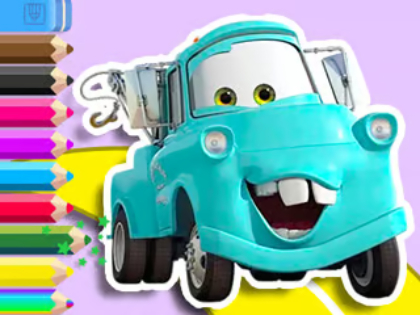 Spel Kleurboek: Mater Cars  aanlyn