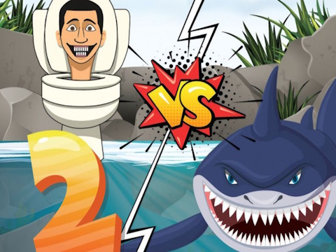 Spel Hungry Shark vs Skibidi 2 aanlyn