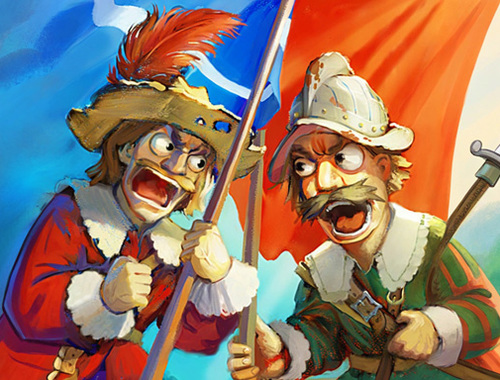 Spel Musketiers kruit vs staal  aanlyn
