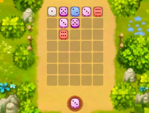 Spel DICE -legkaarte!  aanlyn