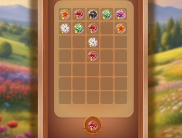 Spel DICE -legkaarte blomme!  aanlyn