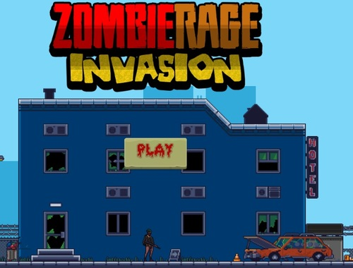 Spel Zombie Rage Invasion aanlyn