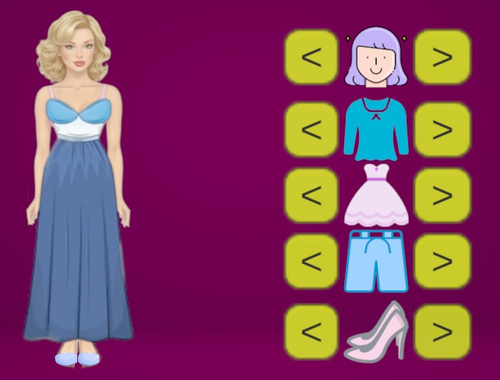 Spel Aantrek spel mode  aanlyn