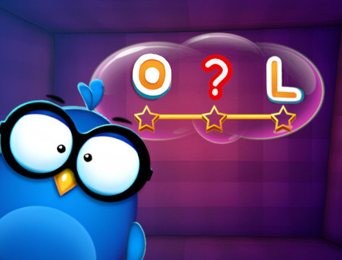 Spel Woorde met uil  aanlyn